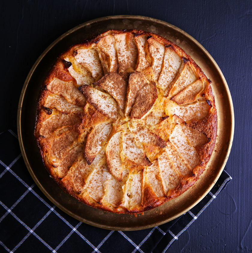 Tarte aux pommes amande et cannelle
