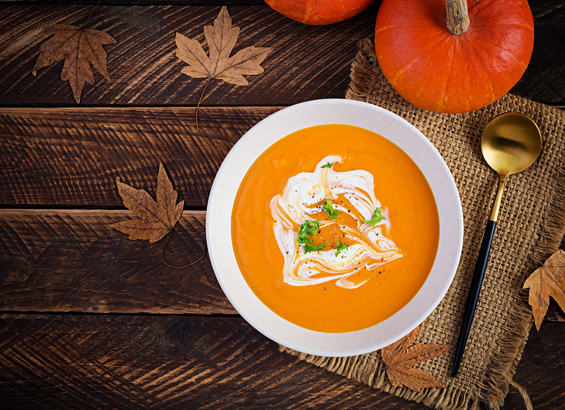 Soupe de potiron et son crumble