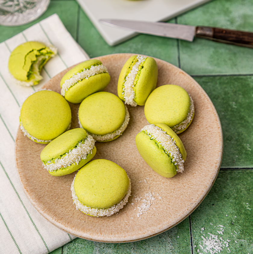 Macarons coco et citron vert