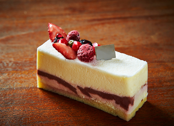 Bûche de Noël straciatella ruby