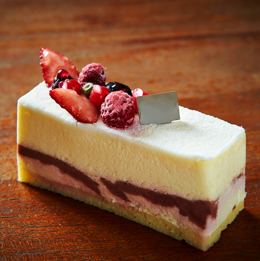 Bûche de Noël straciatella ruby
