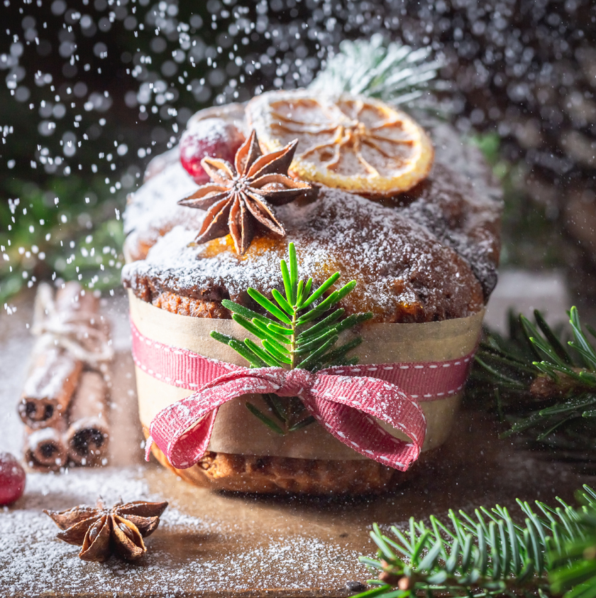 Bûche de Noël chocolat ruby framboise citron