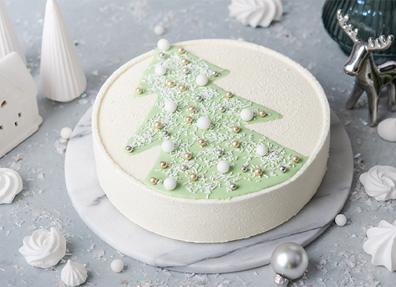 Entremets pistache et vanille