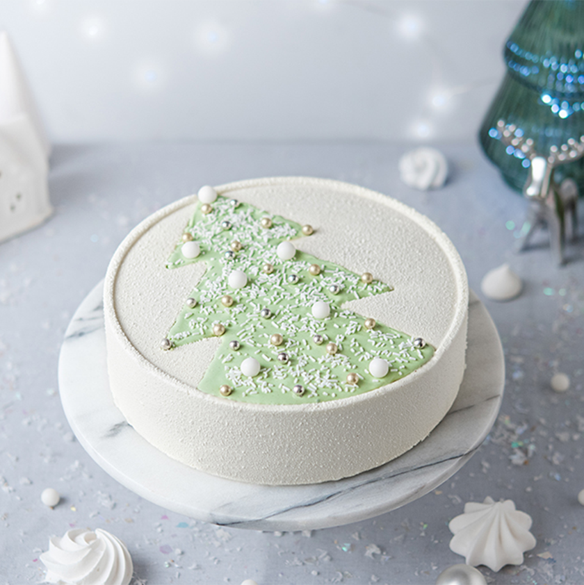 Entremets pistache et vanille