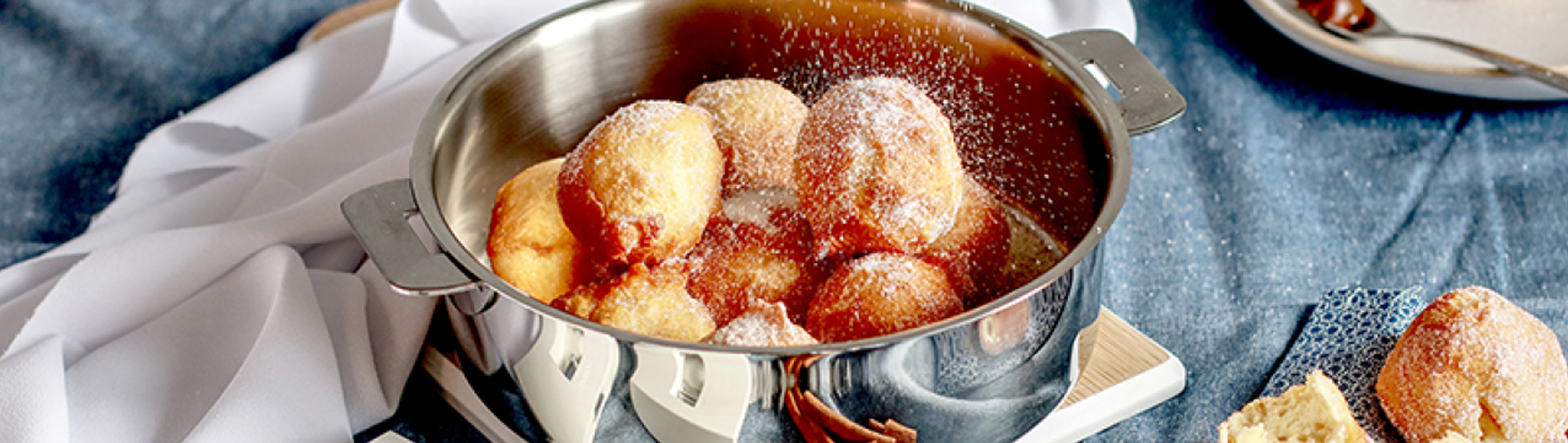 Beignets à la cannelle et citron vert