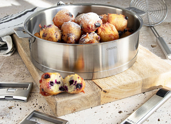 Beignets fromage blanc et fruits rouges
