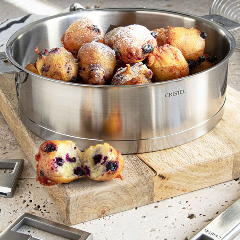 Beignets fromage blanc et fruits rouges