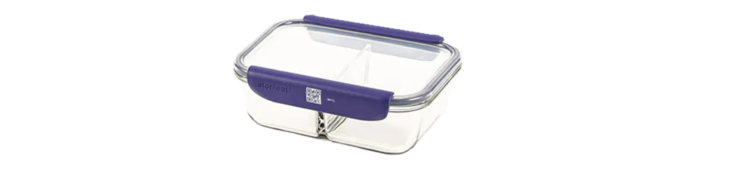 Boîte de Conservation Connectée avec Compartiments 1,45 L Bleu Stor'eat Mastrad