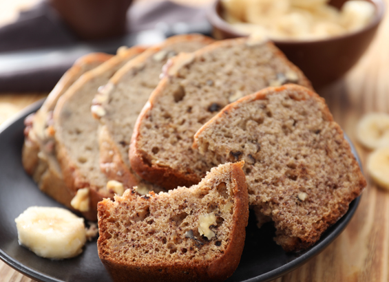 Banana bread au praliné noisette