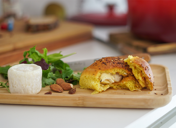 Brioches fourrées au fromage