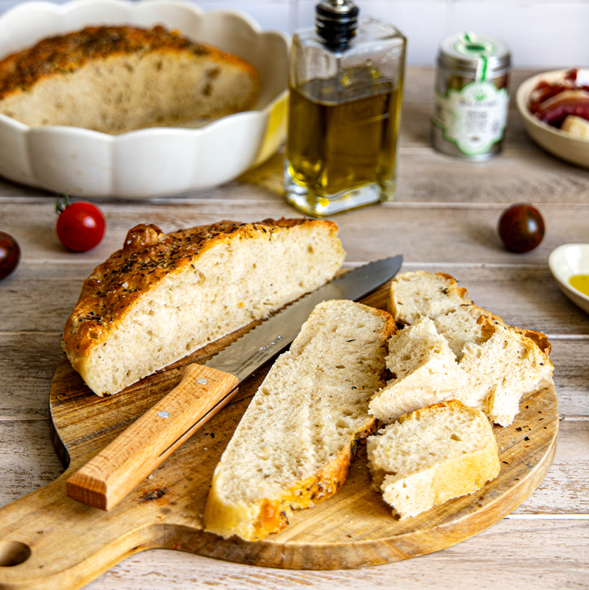 Focaccia aux herbes sauvages