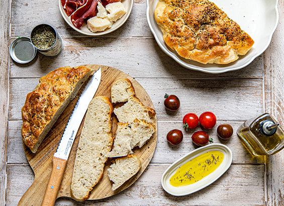 Focaccia aux herbes sauvages