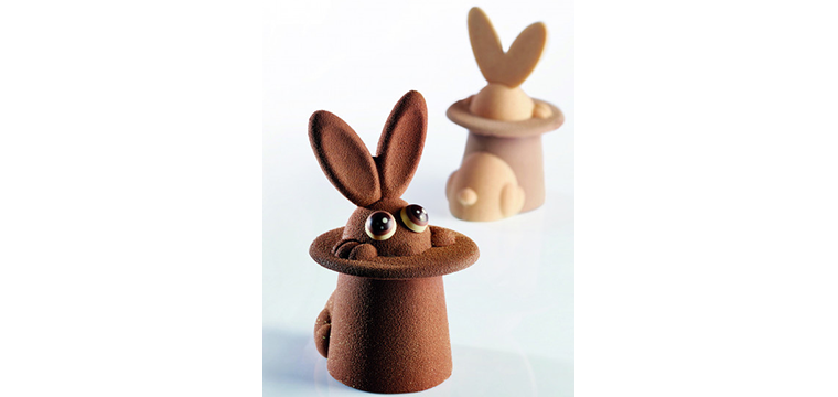Moule Chocolat Lapin Magique 12 x 10 cm x H 17 cm (x2) Pavoni