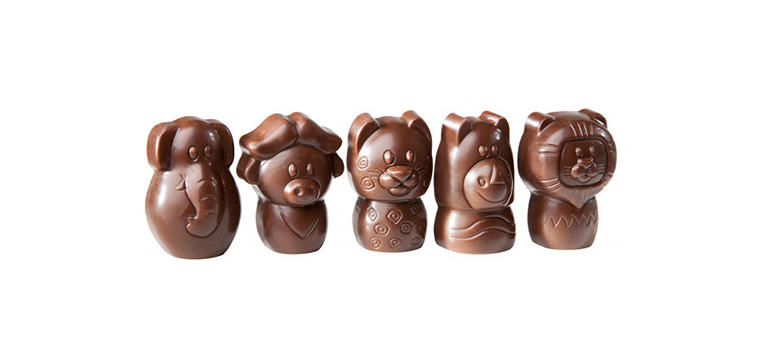 Moule Chocolat Animaux Savane 38,5 mm (x15) Chocolate World
