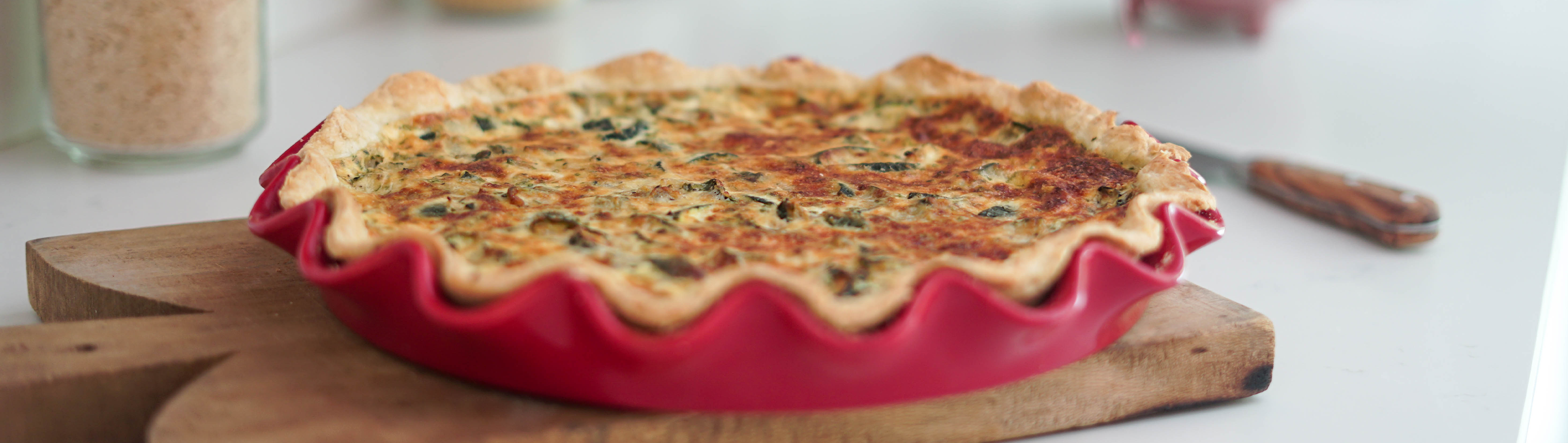 Quiche aux courgettes et à l'ail des ours