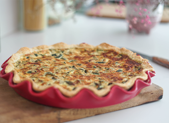 Quiche aux courgettes et à l'ail des ours