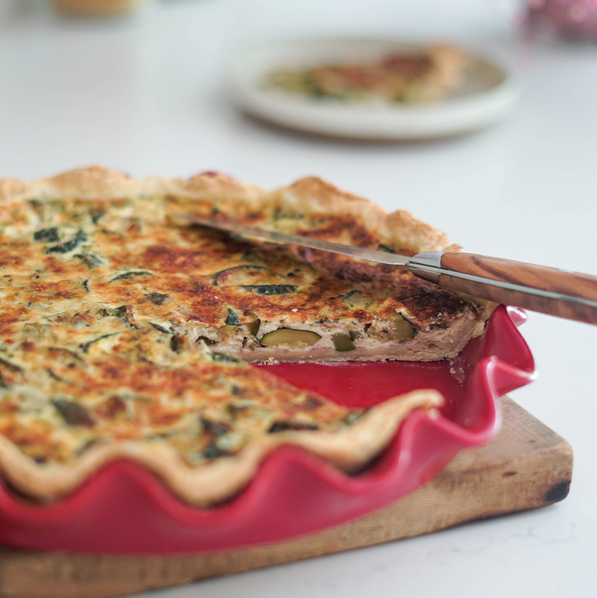 Quiche aux courgettes et à l'ail des ours
