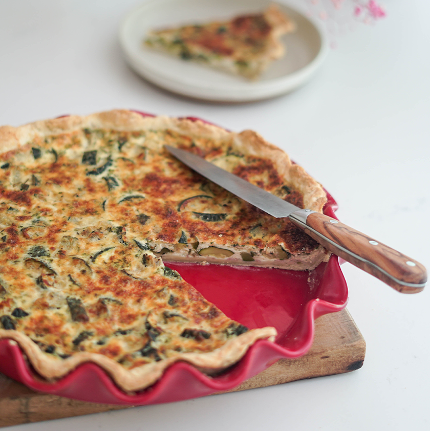 Quiche aux courgettes et à l'ail des ours