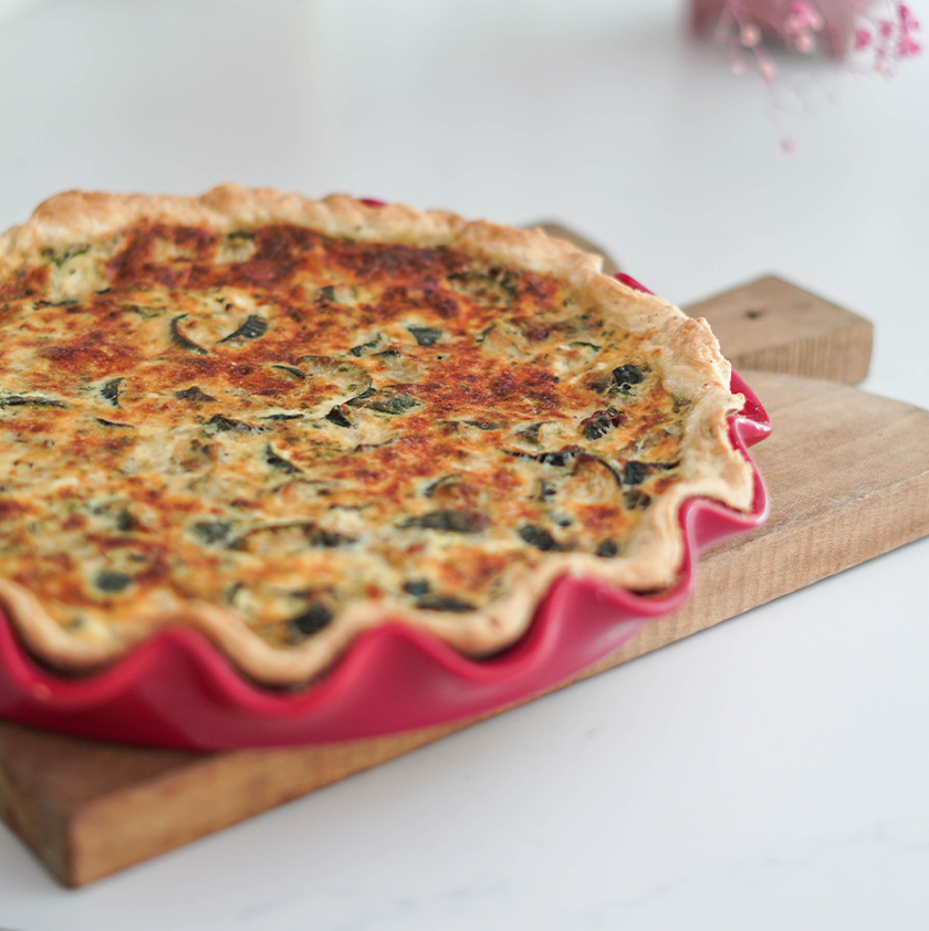 Quiche aux courgettes et à l'ail des ours