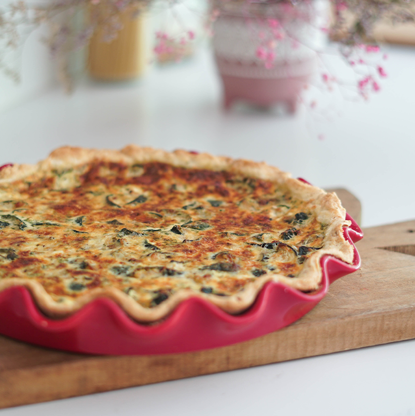 Quiche aux courgettes et à l'ail des ours