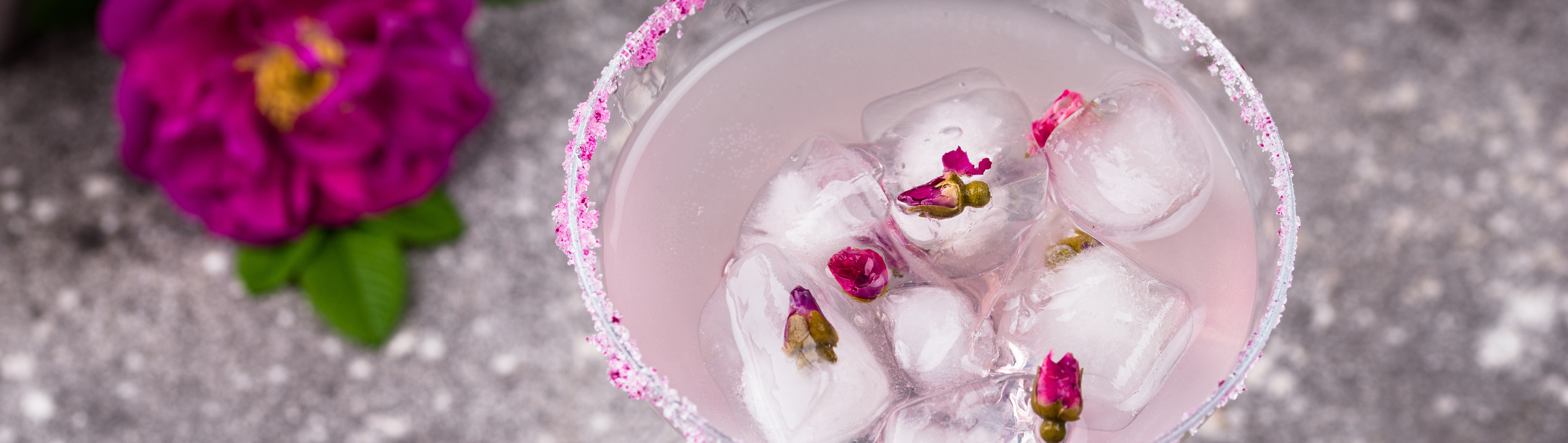 Cocktail Prosecco rose et fleur de sureau