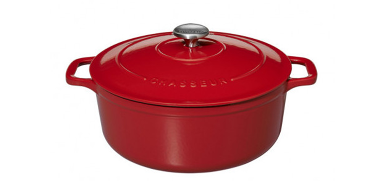 Cocotte en Fonte Ronde 20 cm Rouge Chasseur