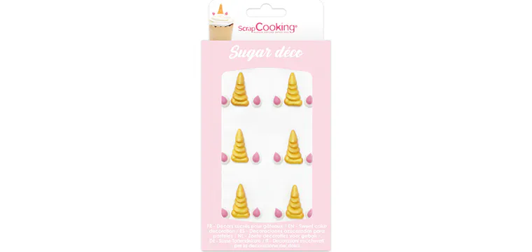 Décors en Sucre Corne de Licorne (x6) Scrapcooking