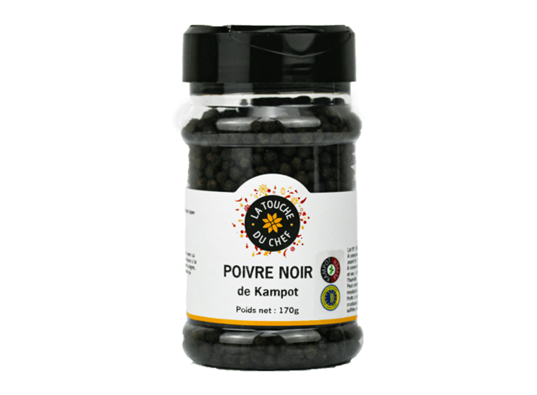 Poivre Noir Kampot IGP 170 g La Touche du Chef