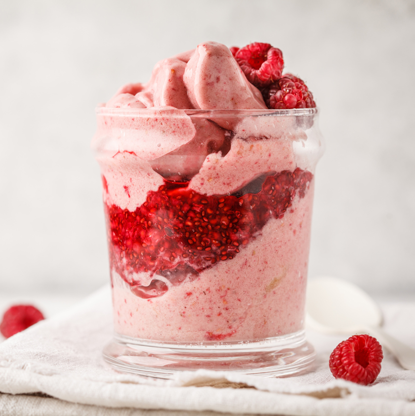 Vacherin glacé en coupe