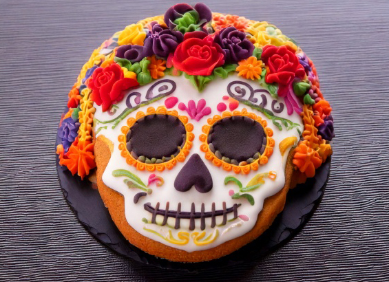 Calavera, cake de la fête des morts