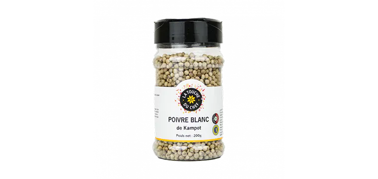 Poivre Blanc Kampot IGP 200 g La Touche du Chef
