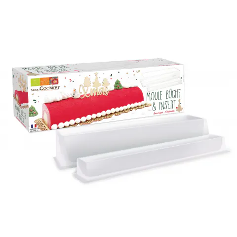 Moule à bûche avec insert en plastique Scrapcooking