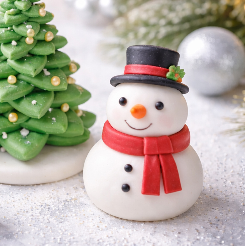 3 décorations pâte à sucre de Noël