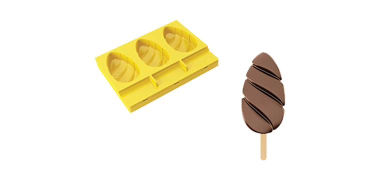 Moule Silicone Malibu 5,2 cm x H 9,5 cm (x3) Pavogel