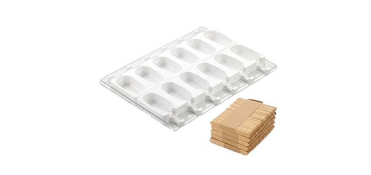 Moule à glace silicone 12 Esquimaux avec bâtonnets SilikoMart.