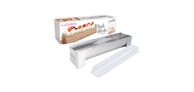Moule inox bûche + insert offert Scrapcooking