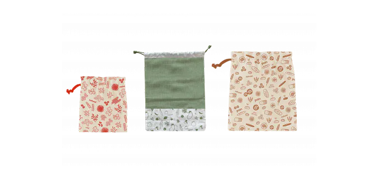 Set Zéro Déchet Coton Bio 3 Pièces Pebbly