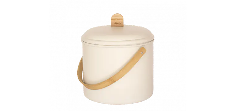Seau à Compost Crème 7 L Pebbly