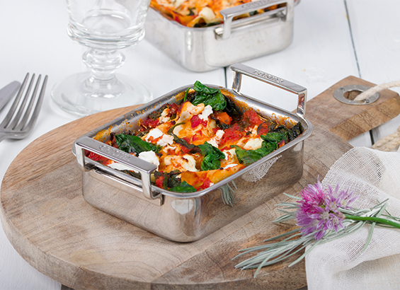 Lasagnes au brocciu et aux épinards