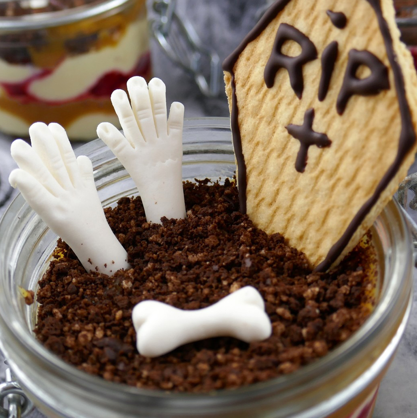 Verrines crémeux tonka caramel et framboises