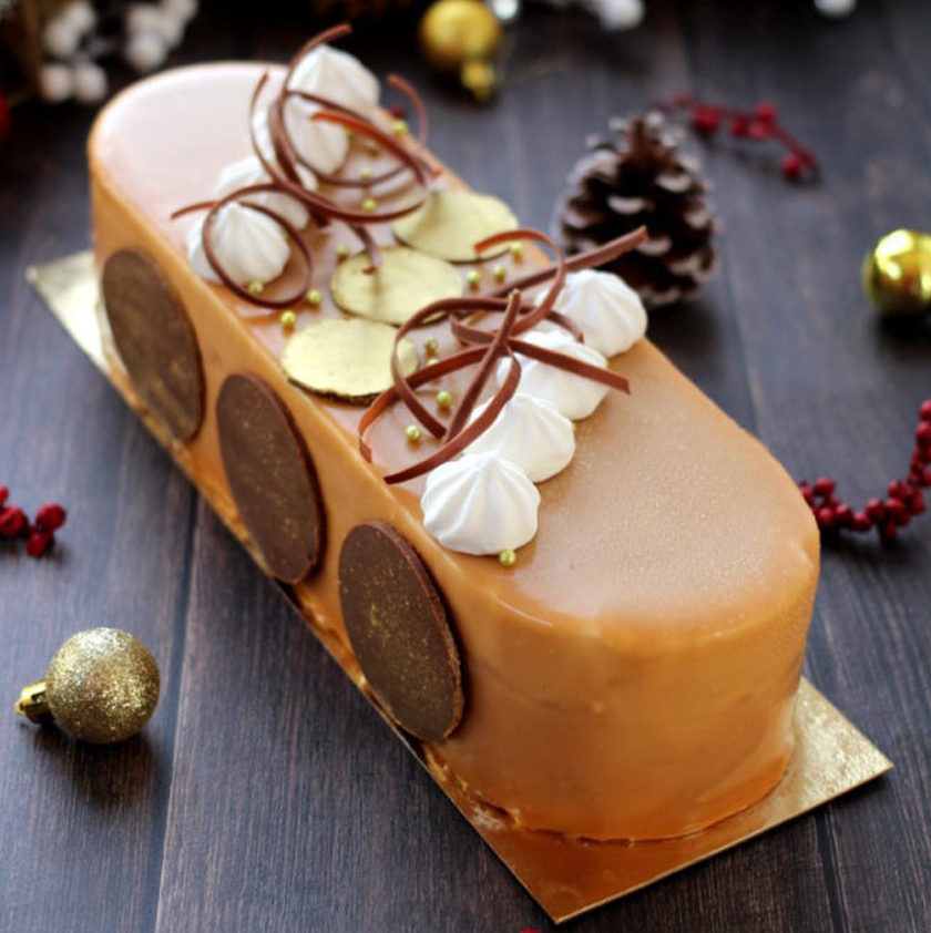 Entremets pomme caramel