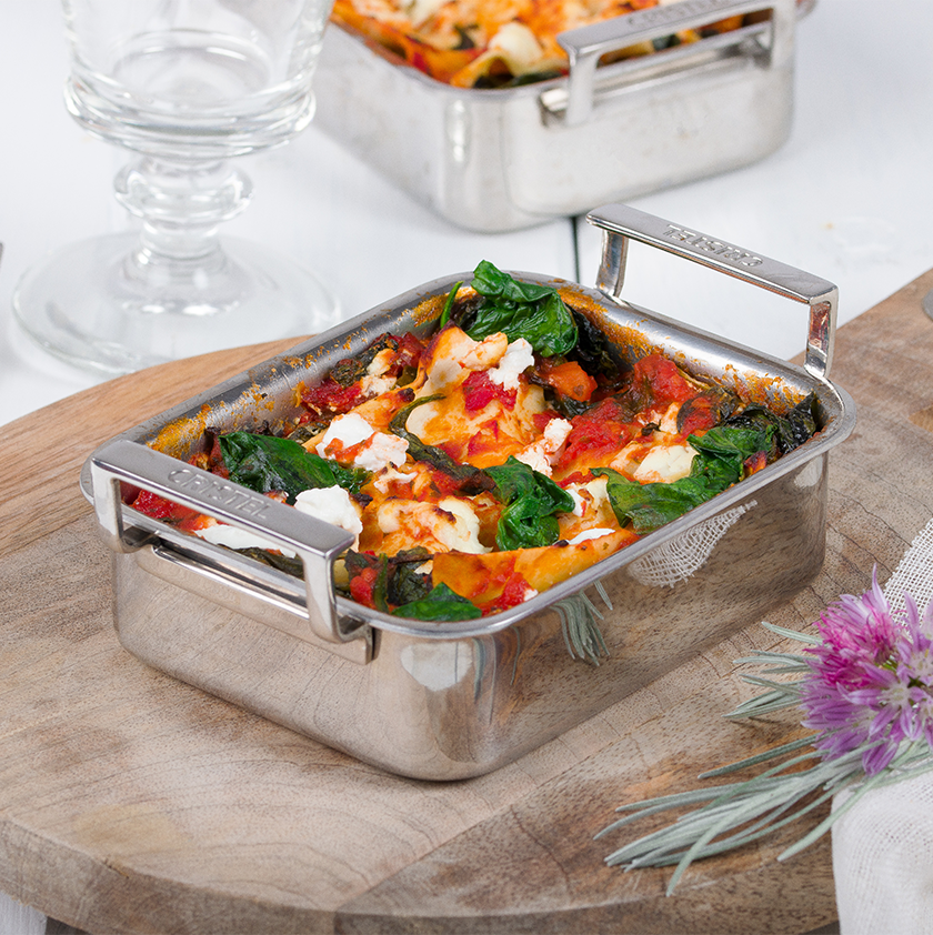 Lasagnes au brocciu et aux épinards