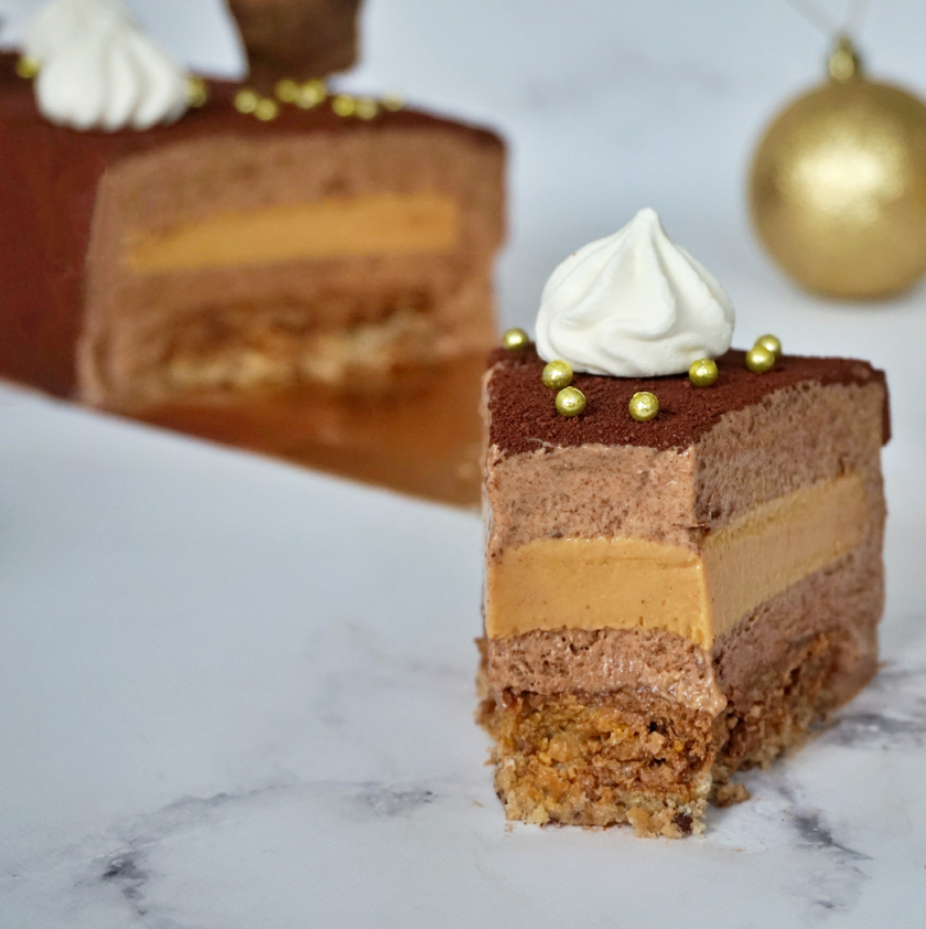 Entremets chocolat caramel
