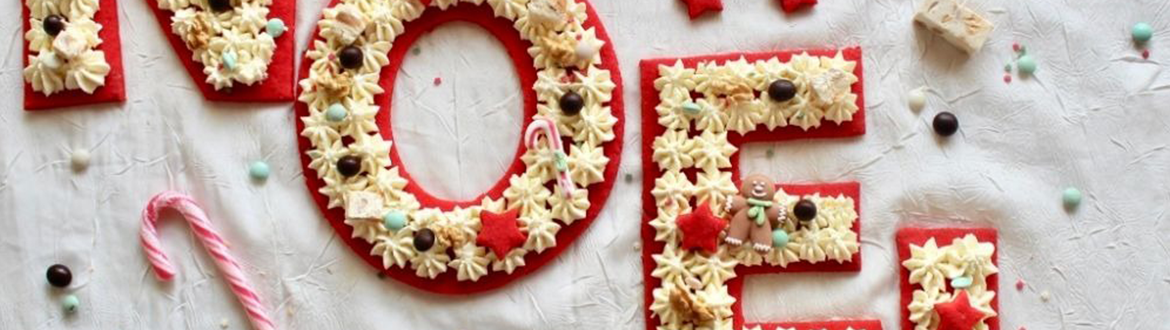 Letter cake amande et vanille Noël