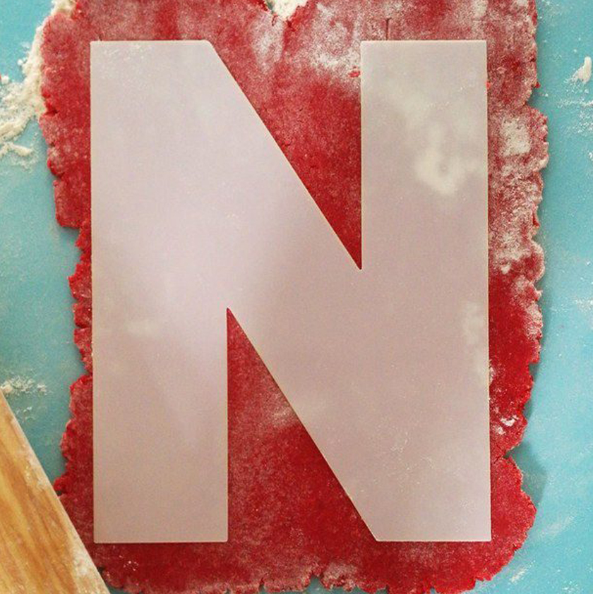 Letter cake amande et vanille Noël