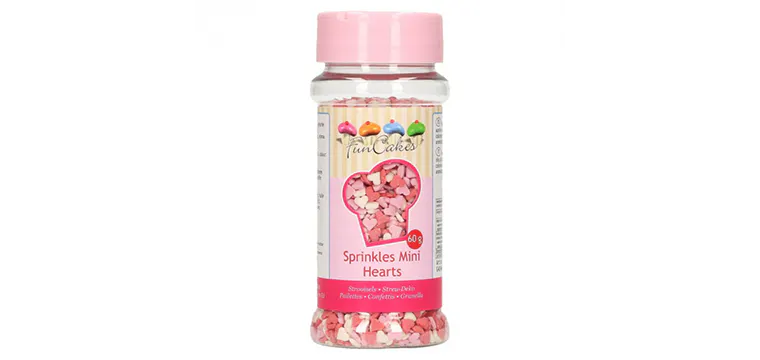 Mini Coeurs en sucre Rose/Rouge/Blanc 60g Funcakes