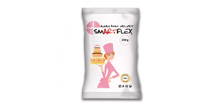 Pâte à Sucre Rose Baby Pink Velvet 250g Smartflex