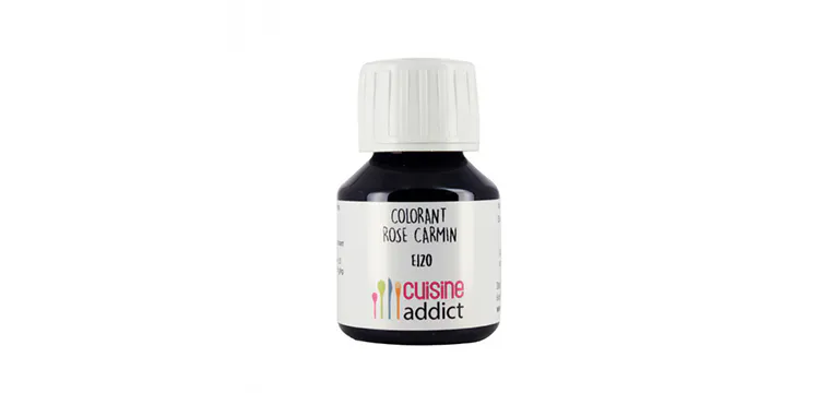 Colorant Alimentaire Naturel Rose E120 Liquide 58 ml Cuisineaddict