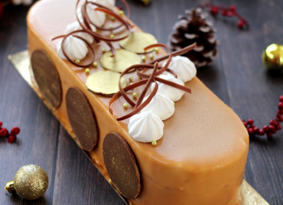 Entremets pomme caramel