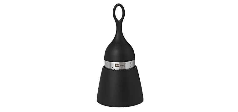 Boule à Thé avec Support Noir Ø 4 cm x H 12,5 cm AdHoc